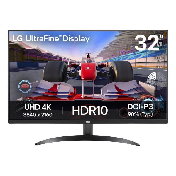 LG 31.5 Zoll UltraFine 4K HDR Monitor, 80 cm (31.5"), 3840 x 2160 Pixel, 4K Ultra HD, LCD, 4 ms, Schwarz