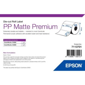 Epson Premium - Polypropylen (PP) - matt - permanenter Acrylklebstoff - 105 x 152 mm 185 Etikett(en) (1 Rolle(n)