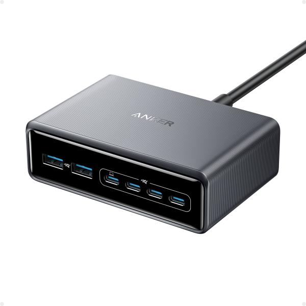 Anker Innovations Anker Prime - Alimentatore - GaN - 200 Watt - 5 A - 6 porte di uscita (4 x USB-C, 2 x USB)