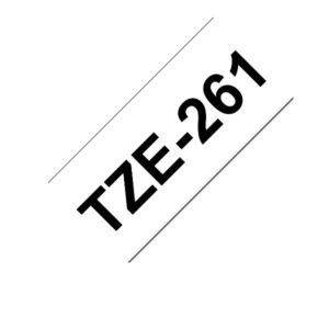 Brother TZe-261 - Autoadesivo - Nero su bianco - Rotolo (3,6 cm x 8 m)