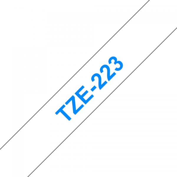 Brother TZe-223 - Blu su bianco - Rotolo (0,9 cm x 8 m)