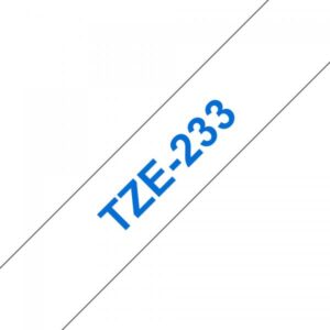 Brother TZe-233 - Blu su bianco - Rotolo (1,2 cm x 8 m)