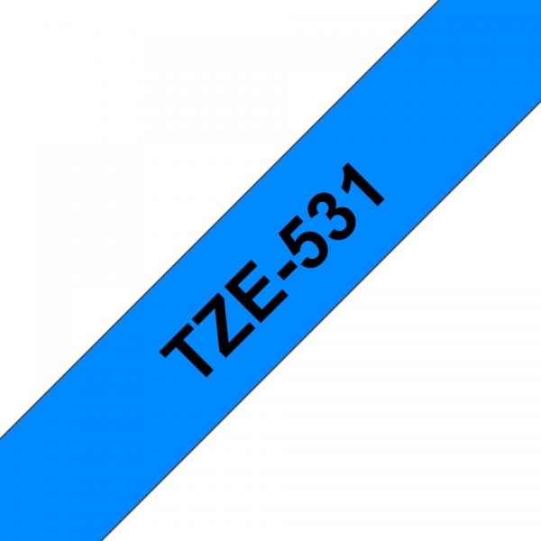 Brother TZe-531 - Nero su blu - Rotolo (1,2 cm x 8 m)