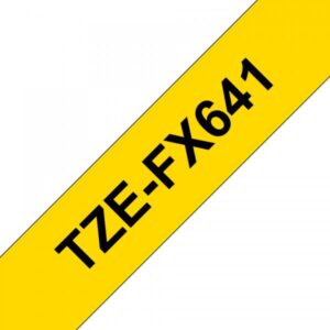 Brother TZe-FX641 - Nero su giallo - Rotolo (1,8 cm x 8 m)