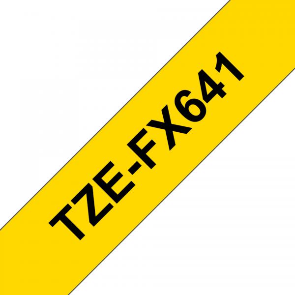 Brother TZe-FX641 - Nero su giallo - Rotolo (1,8 cm x 8 m)