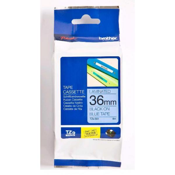 Brother TZe-561 - Nero su blu - Rotolo (3,6 cm x 8 m)