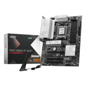 MSI PRO B850-P WIFI - scheda madre - ATX - Socket AM5 - Chipset AMD B850 - USB 3.2 Gen 2, USB-C 3.2 Gen2, USB 3.2 Gen 1 - 5 Gigabit Ethernet, Wi-Fi 7 - grafica integrata (CPU richiesta)