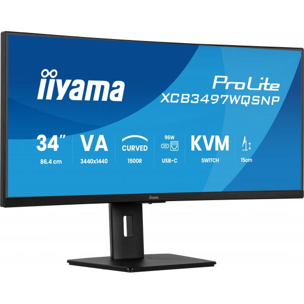 Iiyama ProLite XCB3497WQSNP-B1 - LED-Monitor - gebogen - 86.4 cm (34")