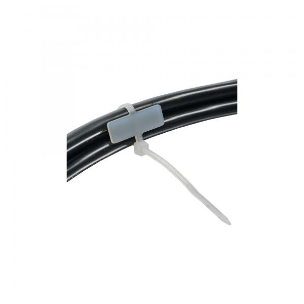 Contenitore per cavi InLine da 100 pezzi. - Lunghezza 100 mm - Larghezza 2,5 mm - Campo di marcatura su 8x24 mm