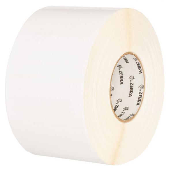 Zebra PolyPro 4000D - Polipropilene (PP) - opaco - adesivo acrilico permanente - rivestito - perforato - 7,01 mil - bianco - 76,2 x 25,4 mm 8000 etichetta(e) (16 rotolo(i)