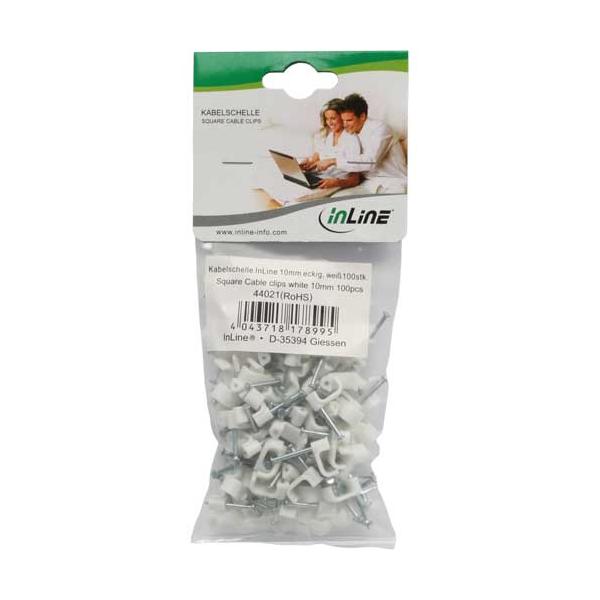 Pressacavo InLine quadrato 8 mm - bianco - 100 pezzi