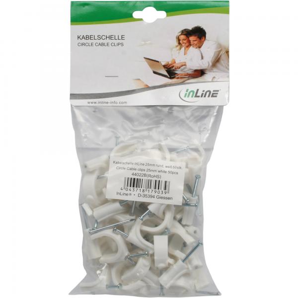 Pressacavo InLine rotondo 8 mm - bianco - 50 pezzi