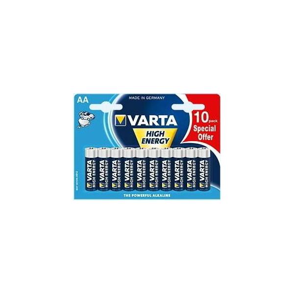 Varta High Energy - Batteria 10 x tipo AA - Alcalina