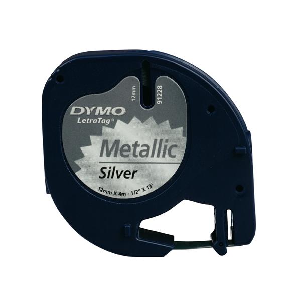 Dymo LetraTAG - Metal Silver - Rotolo (1,2 cm x 4 m) 1 cassetta(e) nastro