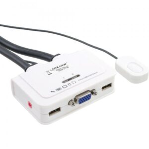 Switch KVM InLine - 2 vie - VGA - USB - con audio - integrato. Cavo
