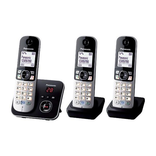 Panasonic KX-TG6823 - telefono cordless - segreteria telefonica con visualizzazione del numero del chiamante