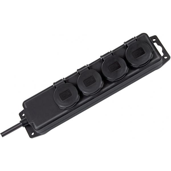 Brennenstuhl Presa prolunga IP44 4 vie nero 2m H07RN-F 3G1.5