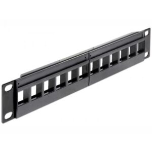 Pannello patch Delock - Nero - 1U - 25,4 cm (10")