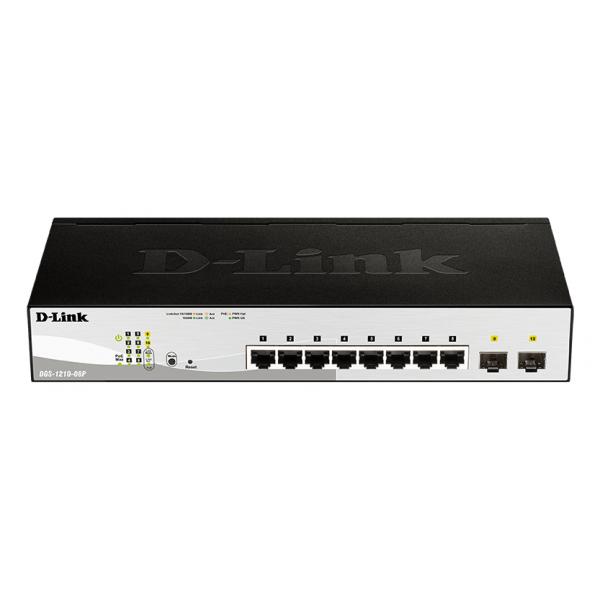 D-Link Web Smart DGS-1210-08P - Switch - gestito - 8 x 10/100/1000 (PoE)