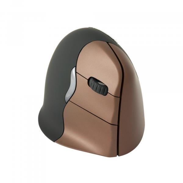Evoluent VerticalMouse 4 Small - Mouse verticale - Per destrimani - ottico - 6 pulsanti - wireless - 2,4 GHz - ricevitore wireless (USB)