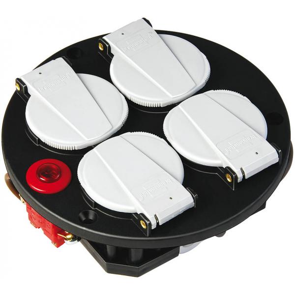 Brennenstuhl 1081080, Nero, Rosso, Bianco, 4 prese AC, 230 V, 16 A