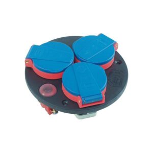 Brennenstuhl 1081090, Nero, Blu, Rosso, 3 prese AC, 230 V, 16 A