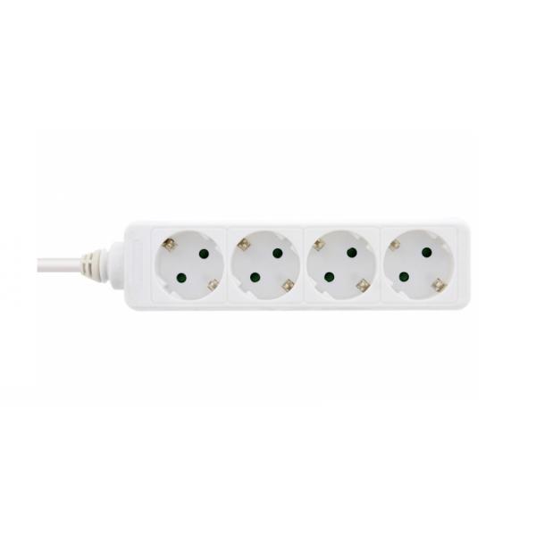Multipresa InLine - Contatto di protezione a 4 vie - bianco - 1,5 m