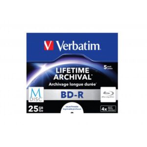 Verbatim M-Disc - 5 x BD-R - 25 GB 4x - superficie stampabile a getto d'inchiostro - custodia (scatola)