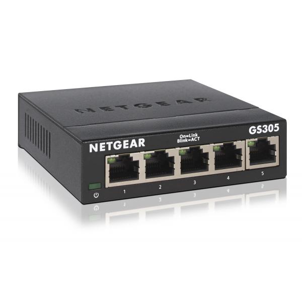 Netgear GS305 - Switch - non gestito - 5 x 10/100/1000