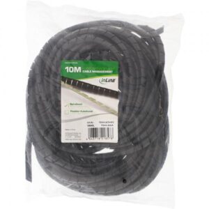 Nastro a spirale InLine 10 m - nero - 10 mm