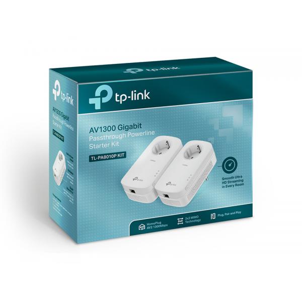 TP-LINK TL-PA8010P KIT - Starter Kit - Adattatore Powerline 1GbE, HomePlug AV (HPAV)