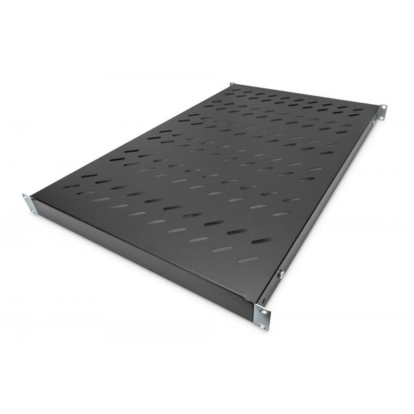 Ripiano DIGITUS con guide di fissaggio variabili per installazione permanente in armadi da 483 mm (19")