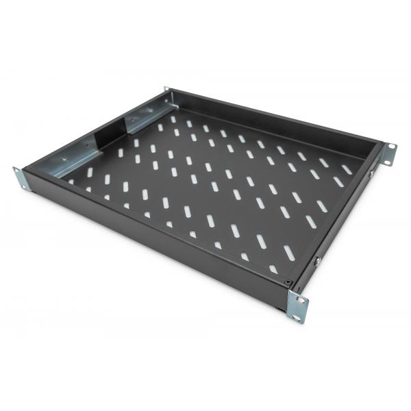 Ripiano DIGITUS con guide di fissaggio variabili per installazione permanente in armadi da 483 mm (19")
