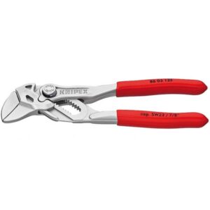 KNIPEX 86 03 125, pinza per connettori, 2,3 cm, acciaio al cromo vanadio, plastica, rosso, 125 mm