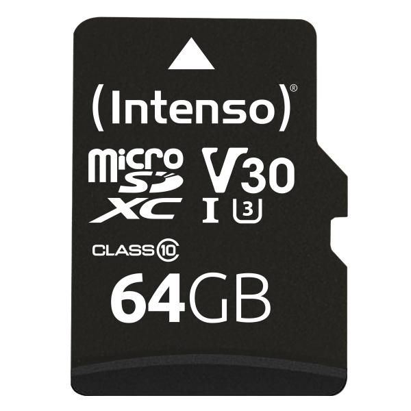Scheda di memoria flash Intenso (adattatore da microSDXC a SD incluso)