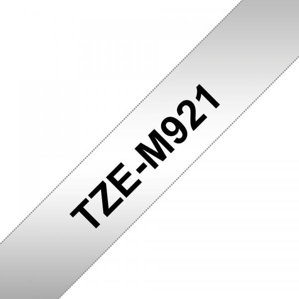Brother TZe-M921 - Nero su argento (opaco) - Rotolo (0,9 cm x 8 m)