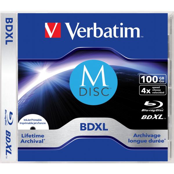 Verbatim M-Disc - 5 x BD-R XL - 100 GB 4x - superficie stampabile con stampante a getto d'inchiostro - custodia (scatola)