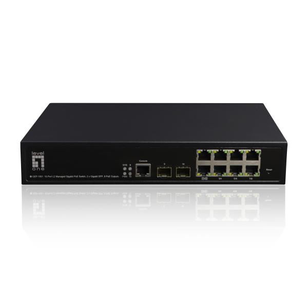 LevelOne GEP-1061 - Switch - gestito - 8 x 10/100/1000 (PoE+)