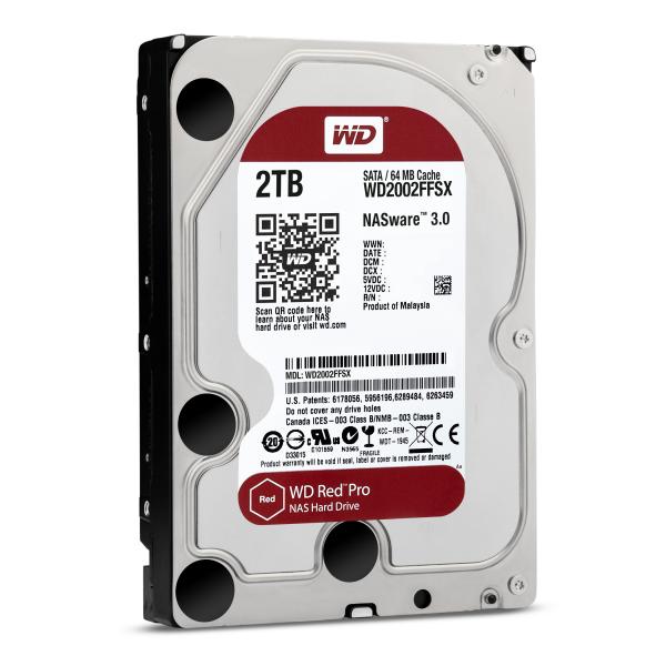 Disco rigido WD Red Pro NAS WD2002FFSX - disco rigido - 2 TB - interno - 3,5" (8,9 cm)