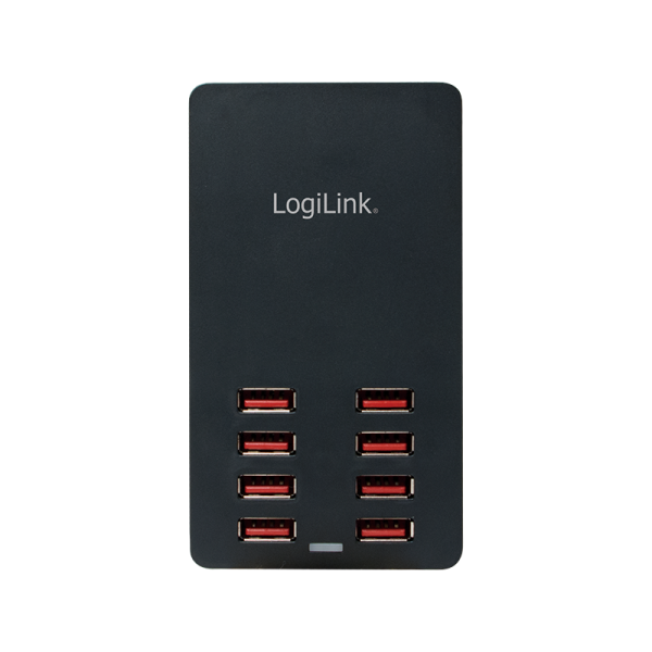Caricatore da tavolo LogiLink - Alimentatore - 44 Watt - 8,8 A - 8 porte di uscita (8 x USB Tipo A a 4 pin)