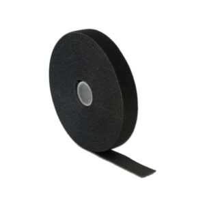 Chiusura in velcro Delock - 10 m - Nero