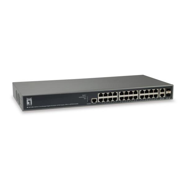 LevelOne GEP-2682 - Switch - L3 Lite - gestito - 24 x 10/100/1000 (PoE+)