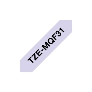 Brother TZe-MQF31 - Schwarz auf Pastelllila - Rolle (1,2 cm x 8 m)