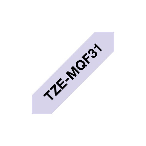 Brother TZe-MQF31 - Schwarz auf Pastelllila - Rolle (1,2 cm x 8 m)