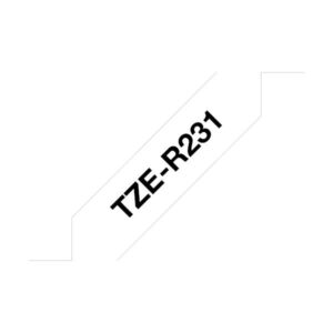 Brother TZe-R231 - Nero su bianco - Rotolo (1,2 cm x 4 m)