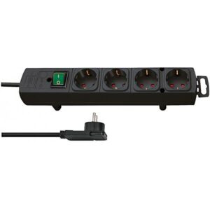 Brennenstuhl 1153100100, 2 m, Interno, Nero, 4 prese AC, 320 mm, Nero