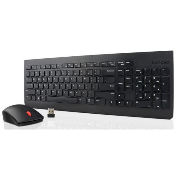 Lenovo Essential Wireless Combo - set tastiera e mouse - wireless - 2,4 GHz - tedesco - per S510; Think Centre M700; M71X; M810; M910; Think Pad L470; T470; X1 Carbon (quinta generazione)