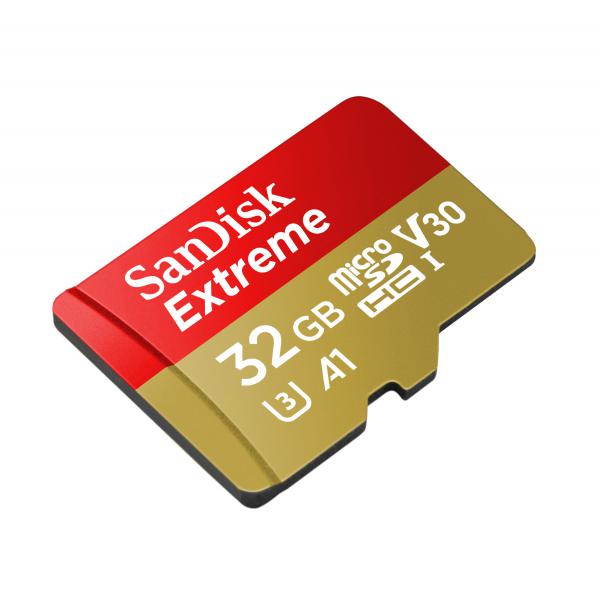 SanDisk Extreme - Scheda di memoria flash (adattatore microSDHC/SD incluso)