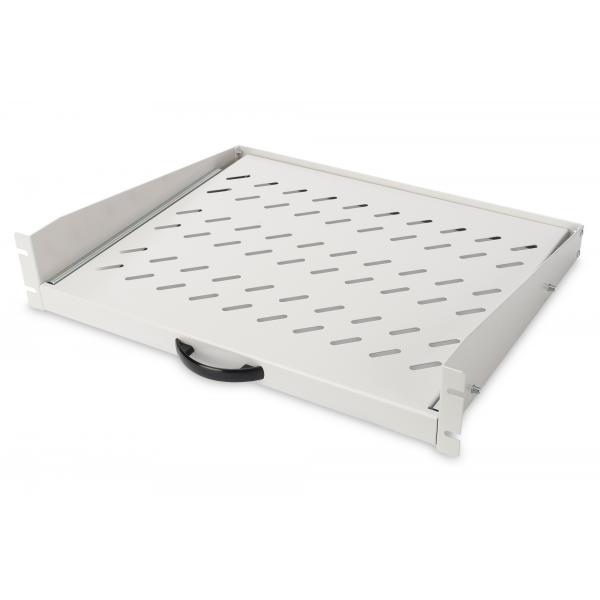 Ripiano estraibile DIGITUS per installazione fissa sulle guide profilate anteriori da 483 mm (19").