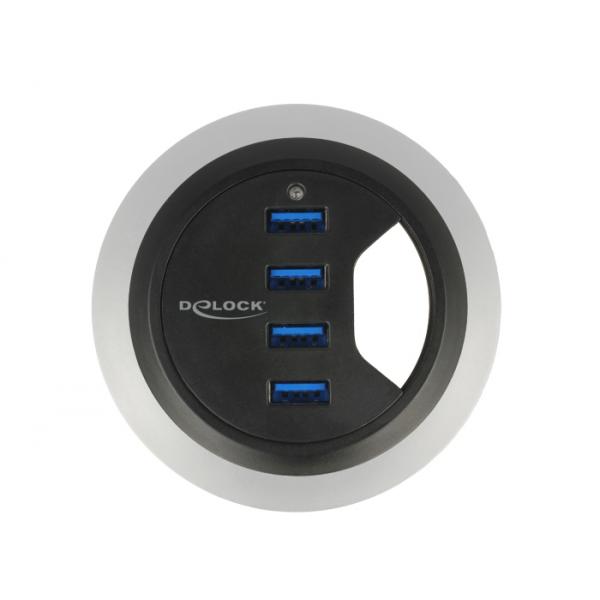 Delock Hub da scrivania - Hub - 4 x SuperSpeed ????USB 3.0